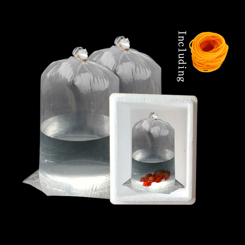 Fishery Bags, 5" X 4" X 16" Leak Proof, Flat Bottom, Clear