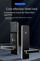 Sistema de Cerradura Inteligente para Hotel, Desbloqueo con Tarjeta RFID, Manija sin Llave, Cerradura Electrónica de Embutir, Acero Inoxidable, Software Gratuito para Apartamentos