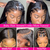 Perruques Lace Front en Cheveux Humains Brésiliens Bruts Pas Chères pour Femmes Noires, Perruques Frontales HD Complètes Sans Colle, Lots de Cheveux Humains, Fournisseur de Cheveux