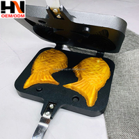 Poêle à Taiyaki 2, 3 ou 4 poissons, antiadhésive, pour gaufres, mini-œufs et crêpes, ensemble de cuisson