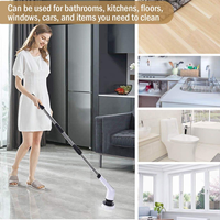 Nettoyeur électrique rotatif pour le nettoyage, brosse de nettoyage avec batterie de 1500 mAh pour salle de bain/évier/fenêtre