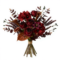 Neue Realistische Synthetische Rose Barbadoslilie Hippeastrum Amaryllis Burgunder Bouquet Calla-Lilie Künstliche Anthurium Flamingo Muttertagsgeschenk