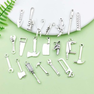 Pendentif en alliage d'argent antique, formes variées, pour la fabrication de bracelets, accessoires de bijoux DIY, alliage de zinc plaqué - Product Image 4