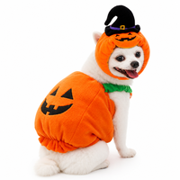 Costume d'Halloween ajustable pour petits chiens de 2 à 10 kg, tenue de cosplay pour animaux de compagnie douce, extensible et respirante, facile à mettre et à enlever avec velcro