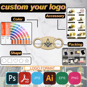 批发接受定制徽标共济会俱乐部礼品雪茄刀共济会徽标雪茄刀雪茄刀定制品牌礼盒 - Product Image 4