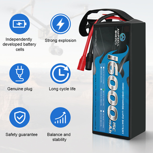 Batería Li-po de Alta Potencia AMPXELL 16000mAh 22.2V 6S 20C para Drones Profesionales, UAV, Multirrotor Agrícola y Drones Industriales M - Product Image 6