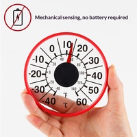 Termometer Dalam Ruangan Semi-Luar Ruangan yang Dipasang di Jendela dengan Cangkang Akrilik Sensor Mekanis Tidak Memerlukan Baterai X45 3-Tahun 2C
