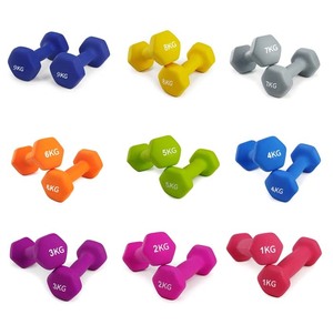 Colored Gym Equipment Neoprene Dumbbells <strong>Hand</strong> <strong>Weights</strong> Set Iron and Plastic Fitness Barbell for Training &amp; Home Exercise - Product Image 6
