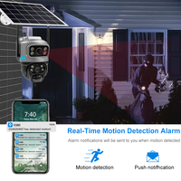 Nouvelle caméra solaire à double objectif Verto V380 6MP alimentée par batterie, caméra CCTV LTE avec carte SIM 4G, caméra IP PTZ à double objectif