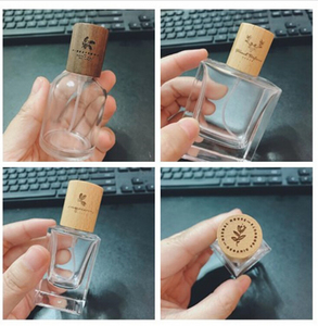 50ml 100ml hình chữ nhật Nước hoa chai thủy tinh gỗ với nắp bằng gỗ vuông chai thủy tinh bao bì gỗ - Product Image 5