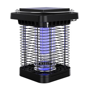 Lampe Solaire Anti-Moustiques Extérieure Étanche pour Jardin, Piège à Insectes UV Portable à Énergie Solaire, Lumière LED Violette - Product Image 1