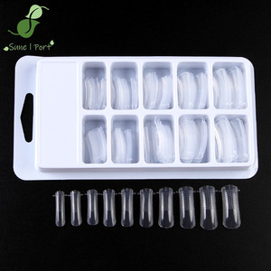 SunelPort Moldes de <span class=keywords><strong>Uñas</strong></span> Cuadrados de Cristal para Nail Art, 100 Unidades en Caja, Estilo Transparente Ultrafino, Extensión Completa de <span class=keywords><strong>Uñas</strong></span> - Product Image 1