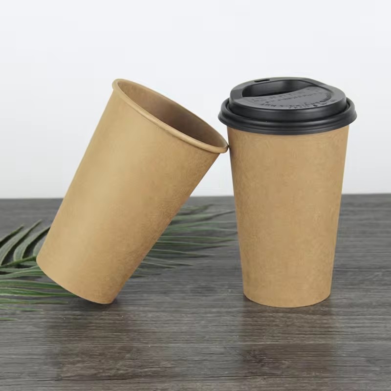 2026 High Quality Disposable Food Grade Hot Drink Packaging Customize Design Printing Kraft Paper Cups for Tea Coffee Milk