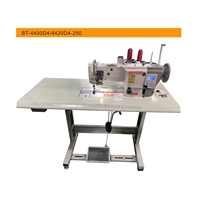 Machine à Coudre Industrielle Robuste à Plat pour Cuir, Point Noué, Triple Entraînement, Positionnement Automatique de l'Aiguille