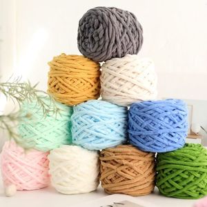Tự làm đan tay bán chạy 100 gram cho bé mềm mại một màu 100% polyester Móc Nhung dày Chenille sợi tự làm chăn - Product Image 2