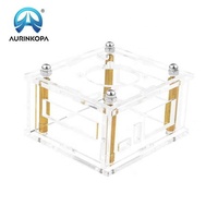 Casing akrilik Pi zero 3, sarung akrilik dengan kipas pendingin + kipas pendingin + penyerap panas aluminium