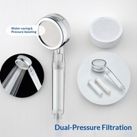 Pommeau de Douche Filtrant Haute Pression Portable avec Élimination du Chlore et Micro-bulles pour Voyage
