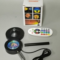 Lampe de table d'ambiance photo RGB mini-coucher de soleil transfrontalière Modèle 01-12 pour fond de diffusion en direct style Instagram
