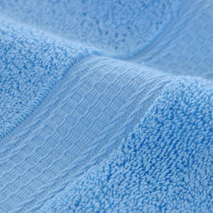 Ensemble de serviettes en coton uni absorbant doux et direct du fabricant, techniques tissées à usage domestique avec motif de couleur unie - Product Image 5