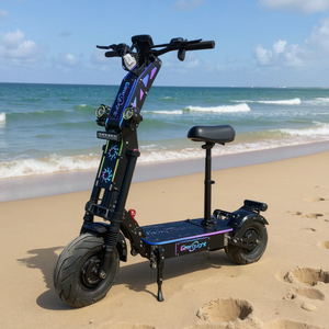 Scooter Eléctrico Todoterreno de 13/14 Pulgadas con Motor sin Escobillas HM, Desbloqueo por Contraseña/NFC, Luces RGB, Largo Alcance de 90-300 KM, 10000W, 72V - Product Image 1