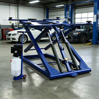Elevador Hidráulico de Tijera para Lavado de Autos, Altura Máxima de Elevación de 1400 mm, Capacidad de 2700 kg