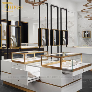 ตู้โชว์เครื่องประดับเพชร ตู้โชว์ร้านค้า ตู้โชว์ติดผนัง ดีไซน์พรีเมียม อุปกรณ์ตกแต่งร้านค้า ผู้ผลิตตามสั่ง - Product Image 3