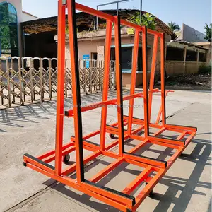 Belasting 1.5-2 Ton 2.5 Meter Marmeren Plaat Transport Rack Graniet Magazijnstellingen Heavy Duty Een Frame Rack Fabrikant