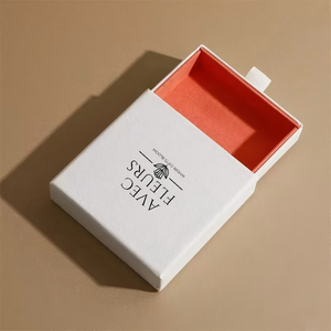 Caja de Regalo de Joyería Personalizada con Logotipo, al por Mayor, de Papel Reciclado Rígido, Plegable, Deslizante, para Collares, Pendientes, Anillos - Product Image 2