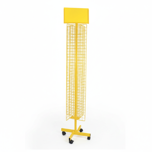Espositore Girevole da Terra in Ferro e Acciaio con Ruote per Gioielli e Abbigliamento, per Negozi - Product Image 2
