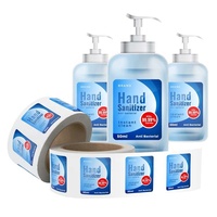 Rouleau d'autocollants adhésifs personnalisés pour savon liquide pour les mains, étiquettes transparentes pour emballage de désinfectant pour les mains, étiquettes imperméables pour bouteille de shampoing