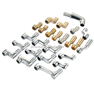 อะแดปเตอร์ขาตั้งฝักบัว MaxTool Universal 304 สแตนเลส ทองแดง แบบโค้ง ปรับระดับได้ ขยายได้ สำหรับแรงดันน้ำต่ำ - Product Image 1