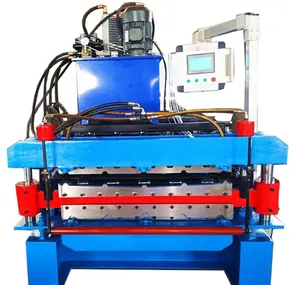 Materiale da costruzione di Piastrelle di Rotolamento Premere Macchina di Taglio Tetto In Lamiera Rullo Della Macchina In Cina