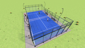 Cancha de Pádel de Lujo con Pilar de Vidrio, Phuoc Thinh Premium Panoramic, Cancha de Pádel con Estructura de Vidrio, Oferta al por Mayor - Product Image 3