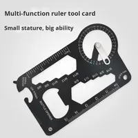 LFEDC Edc Outil multifonction en acier inoxydable 420 pour la survie en plein air, outil de défense personnelle, porte-cartes de crédit avec règle et couteau