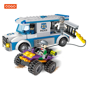 COGO 261 pièces, <span class=keywords><strong>voiture</strong></span> de <span class=keywords><strong>police</strong></span>, blocs de construction éducatifs pour enfants, jouets pour enfants - Product Image 1