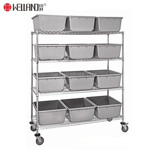 Nsf מאושרת רמות 800lbs מתכווננת כבד מחסן כרום תיל מדף למכירה - Product Image 2