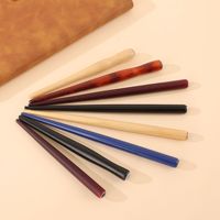 Ensemble de stylos plume vintage en bois massif et acier inoxydable pour étudiants, calligraphie anglaise, manga, personnalisable, pointes remplaçables de 0,5 mm, bois