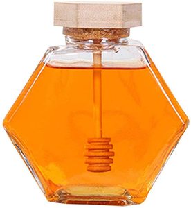 220ML 380ML Verre Pot de Miel avec Louche En Bois et Liège Couvercle pour La Cuisine À Domicile - Product Image 3