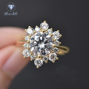 <span class=keywords><strong>Moissanite</strong></span>-Anillo de boda clásico de lujo para mujer, joyería de diamante, joyería de alta calidad - Product Image 1