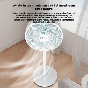 Ventilateur de circulation d'air haut de gamme avec télécommande, moteur DC sans balais à 7 pales, silencieux, double usage (sol et bureau) pour la maison - Product Image 4