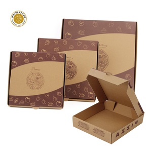 Bán Buôn Tùy Chỉnh In Logo Sáo Sóng Carton 10 12 Inch Thức Ăn Nhanh Pizza Hộp Đóng Gói - Product Image 4