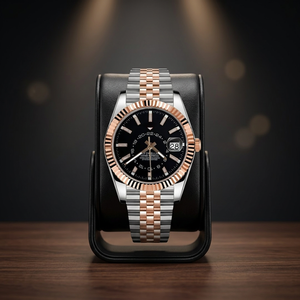 Montre pour homme Hercules avec logo SEIKO, mouvement Sapphire TT, bicolore rose et argent, sport, nh35 - Product Image 2