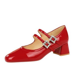 2024 Summer Designer Women Sandals Fashion Dress <b>Block</b> Heel Ladies Outdoor Shoes Patent Leather Mary Jane Heels - Product Image 3