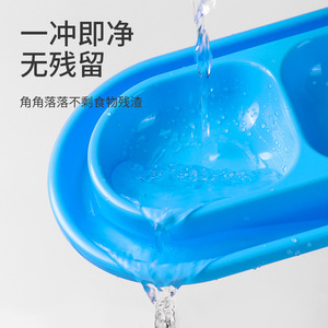 Bol de nourrissage pour chat anti-fourmis, ovale, à double compartiment, pour l'eau et la nourriture, pour une utilisation en extérieur - Product Image 4