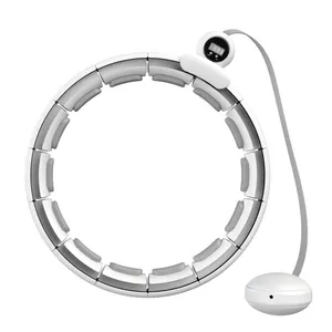 2023 Novo Design Home Workout Smart Weighted Hula Anel Hoop 150CM Tamanho Ajustável Digital Counter Quiet Hoola Hoops