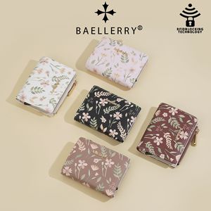 Baelerry Floral PU <b>Wallet</b> Women <b>RFID</b> <b>Blocking</b> Compact Clutch Card Holder Everyday Use - Product Image 1
