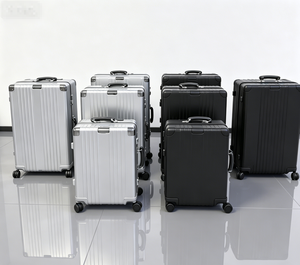 Valise à roulettes portable en alliage d'aluminium, série RIMO, 21, 26, 30 pouces, serrure à combinaison silencieuse, coque rigide - Product Image 3