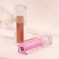 Gloss à lèvres nude mat longue durée de fournisseur chinois, en vrac, à base d'huile minérale, hydratant, imperméable, liquide, OEM, étiquette privée, 15g