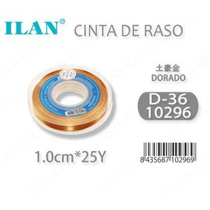 Nastro in Raso Iln 1.0cm 25Y Oro D-36 - Product Image 3