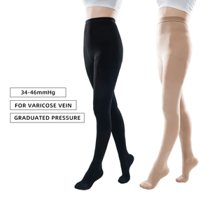 Collants <span class=keywords><strong>de</strong></span> compression tricotés unisexes pour femmes grandes tailles (XXXL) anti-embolie pour varices, à bout fermé, 15-20 mmHg - Product Image 6